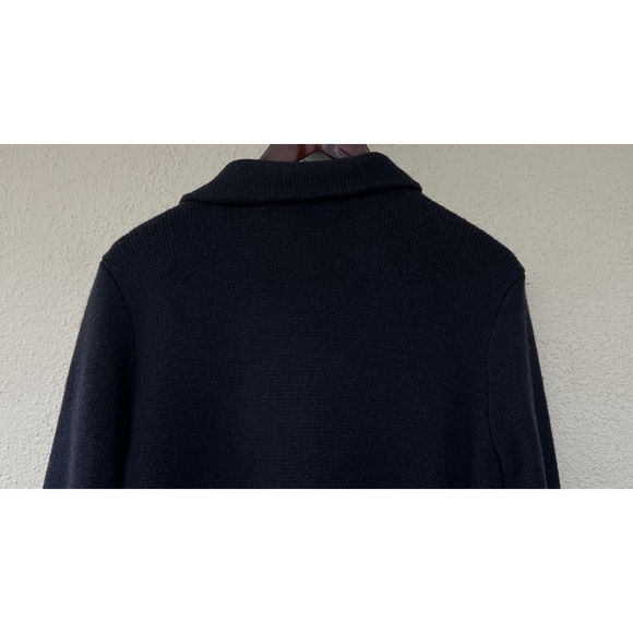 Madewell Black Merino Wool Double Breasted Sweater Coat Size XS Timeless Capsule - Picture 5 of 7